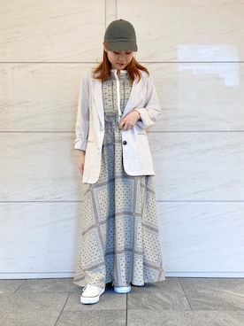 「URBAN RESEARCH Sonny Label（アーバンリサーチサニーレーベル）のアイテム（テーラードジャケット）」を使った、アコさん（レディース・148cm）の春コーディネート