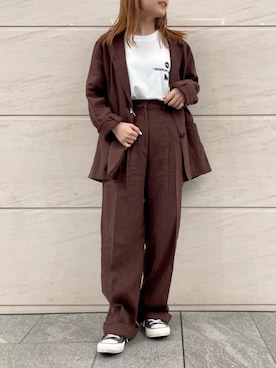 「URBAN RESEARCH Sonny Label（アーバンリサーチサニーレーベル）のアイテム（テーラードジャケット）」を使った、アコさん（レディース・148cm）の春コーディネート