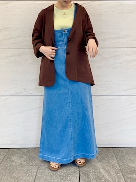 「URBAN RESEARCH Sonny Label（アーバンリサーチサニーレーベル）のアイテム（テーラードジャケット）」を使った、アコさん（レディース・148cm）の春コーディネート