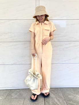 「URBAN RESEARCH Sonny Label（アーバンリサーチサニーレーベル）のアイテム（ハット）」を使った、アコさん（レディース・148cm）の夏コーディネート