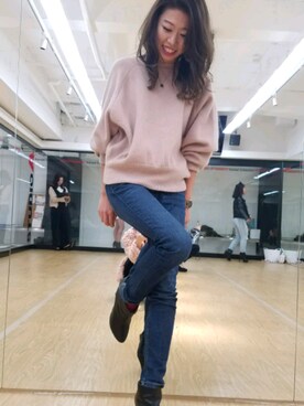 「ダニエルウェリントン」｜「アイテム（ブーティ）」を使った、miさん（レディース・156cm）の冬コーディネート
