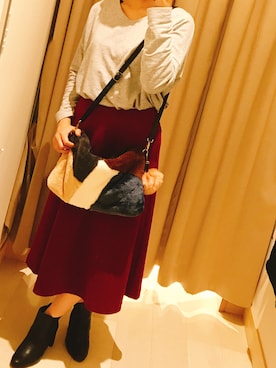 「niko and...（ニコアンド）のアイテム（クラッチバッグ）」を使った、papi♡さん（レディース・158cm）の秋コーディネート