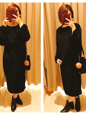 「niko and...（ニコアンド）のアイテム（クラッチバッグ）」を使った、papi♡さん（レディース・158cm）の秋コーディネート