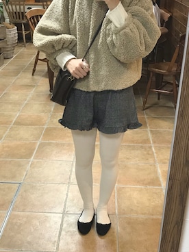 「白タイツ」｜とあさん（レディース・159cm・10代）の秋コーディネート