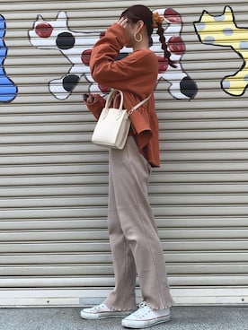 「CONVERSE（コンバース）のconverse（コンバース） ALL STAR OX（オールスターOX）（スニーカー）」を使った、とあさん（レディース・160cm）の秋コーディネート