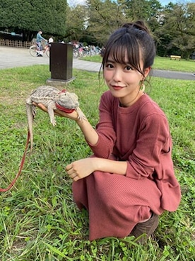 「長袖ワンピース」｜「アイテム（ワンピース/ドレス）」を使った、Million Caratsさん（レディース・156cm）の秋コーディネート