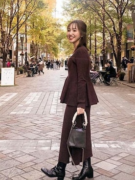 「ニットキャミソール」｜「アイテム（ワンピース/ドレス）」を使った、Million Caratsさん（レディース・155cm）の冬コーディネート