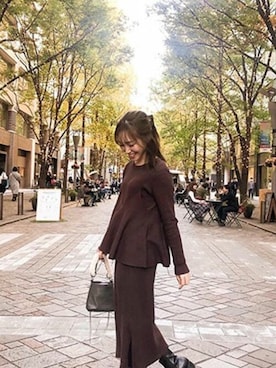 「ニットキャミソール」｜「アイテム（ワンピース/ドレス）」を使った、Million Caratsさん（レディース・155cm）の冬コーディネート