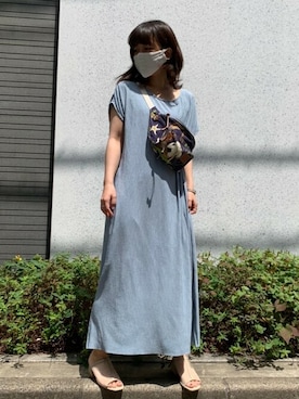 「ゆったりシルエット」｜「アイテム（ワンピース/ドレス）」を使った、Million Caratsさん（レディース・153cm）の夏コーディネート