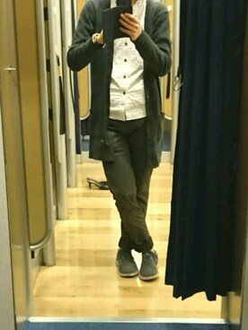 「Right-on（ライトオン）のアイテム（カーディガン/ボレロ）」を使った、尚也さん（メンズ・173cm）の春コーディネート