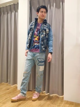 「ロッキーマウンテン」｜「アイテム（ブルゾン）」を使った、endyさん（メンズ・177cm）の冬コーディネート
