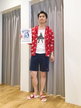 「サーフショーツ」｜endyさん（メンズ・177cm）の春コーディネート
