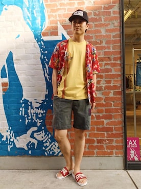 「サーフショーツ」｜endyさん（メンズ・177cm）の春コーディネート