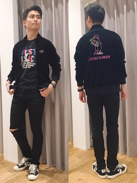 「スタッフセンバツ」｜「アイテム（ジャージ）」を使った、endyさん（メンズ・177cm）の秋コーディネート