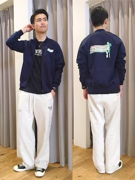 「スタッフセンバツ」｜「アイテム（ジャージ）」を使った、endyさん（メンズ・177cm）の秋コーディネート