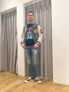 「メルトン」｜「アイテム（ブルゾン）」を使った、endyさん（メンズ・177cm）の秋コーディネート