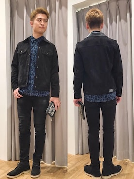 「長袖シャツ」｜「アイテム（財布/小物）」を使った、endyさん（メンズ・177cm）の秋コーディネート
