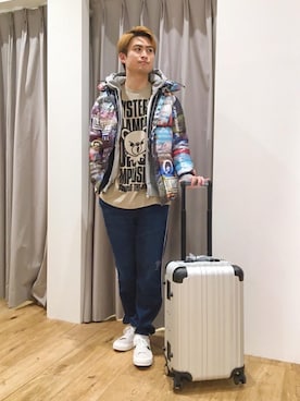 HYSTERIC GLAMOURのスーツケース/キャリーバッグを使った「旅行コーデ