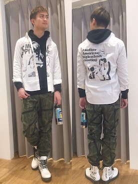 「HYSTERIC GLAMOUR（ヒステリックグラマー）のアイテム（その他）」を使った、endyさん（メンズ・177cm）の冬コーディネート
