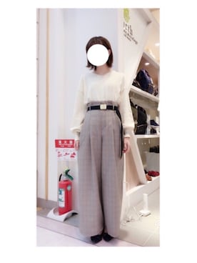 「袖ボリューム」｜「アイテム（パンプス）」を使った、sak!さん（レディース・153cm）の秋コーディネート
