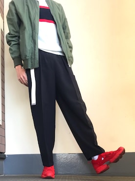 「アイテム（MA-1）」を使った、MIYABI【相互】さん（メンズ・174cm・20代）の春コーディネート