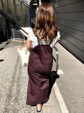 「アーバンリサーチ」｜「アイテム（ジャンパースカート）」を使った、Rin ❤︎さん（レディース・162cm）の夏コーディネート