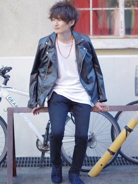 「TRANS CONTINENTS（トランスコンチネンツ）のアイテム（ジャケット/アウター）」を使った、中村彰吾さん（メンズ・173cm）の秋コーディネート