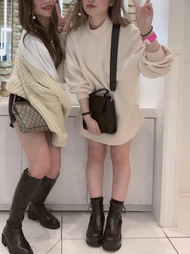 「ENVYM（アンビー）のアイテム（バッグ）」を使った、HITOMIさん（レディース・151cm）の冬コーディネート