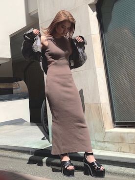 「アイテム（カバーオール）」を使った、HITOMIさん（レディース・151cm）の春コーディネート