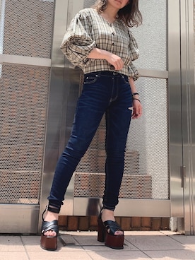 「ENVYM（アンビー）のアイテム（パンツ）」を使った、HITOMIさん（レディース・151cm）の夏コーディネート