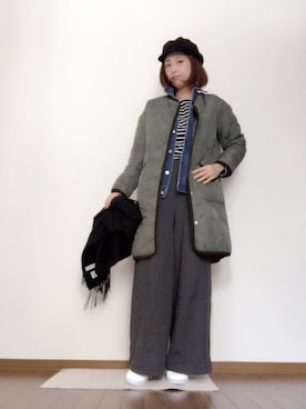 「Te chichi（テチチ）のアイテム（ジャケット/アウター）」を使った、asaminさん（レディース・162cm）の冬コーディネート