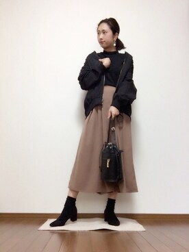 「MuseR（ミュザー）のアイテム」を使った、asaminさん（レディース・162cm）の冬コーディネート