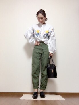 「MuseR（ミュザー）のアイテム」を使った、asaminさん（レディース・162cm）の春コーディネート