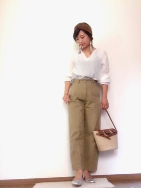 「Acne Studios（アクネストゥディオズ）のアイテム（アクセサリー）」を使った、asaminさん（レディース・162cm）の夏コーディネート
