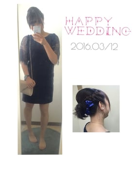 「結婚式ヘア」｜jmsn_cさん（レディース・162cm）の春コーディネート