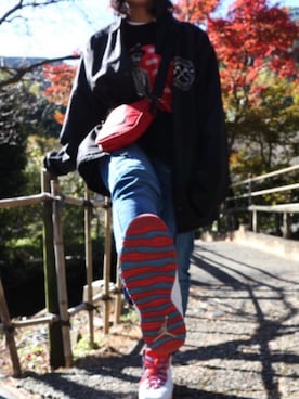 「DC（ディーシー）のアイテム（その他アウター）」を使った、Rina Shimizuさん（レディース・160cm）の秋コーディネート