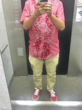 「Laundry（ランドリー）のアイテム」を使った、うままさん（メンズ・172cm）の秋コーディネート