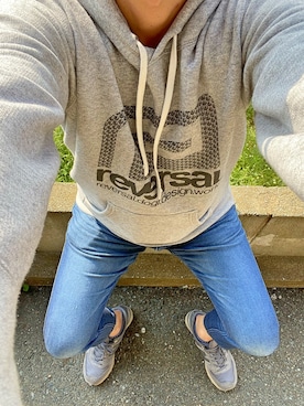 「reversal（リバーサル）のアイテム」を使った、うままさん（メンズ・172cm）の春コーディネート