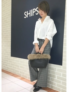 「SHIPS for women」｜西岡さん（レディース・162cm）の夏コーディネート