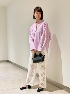 「ポシェット」｜西岡さん（レディース・162cm）の冬コーディネート