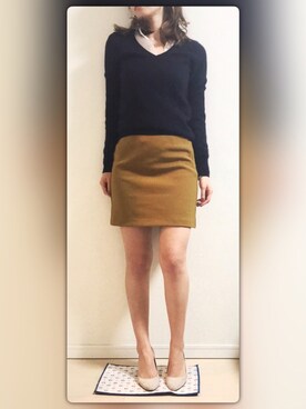 「シャツニット」｜tsubame さん（レディース・157cm）の秋コーディネート
