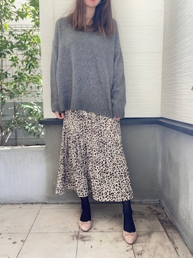 「H&M（エイチ・アンド・エム）のアイテム（バレエシューズ）」を使った、tsubame さん（レディース・157cm）の冬コーディネート