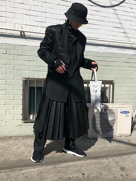 「BALENCIAGA」｜「アイテム（その他アウター）」を使った、kou.さん（メンズ・174cm）の冬コーディネート