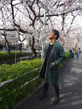 「DISCOVERED（ディスカバード）のアイテム（ジャケット/アウター）」を使った、tdkkskさん（メンズ・187cm）の春コーディネート
