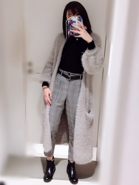 「Luz Llena（ラズレナ）のアイテム（その他アウター）」を使った、もなみさん（レディース・161cm）の春コーディネート