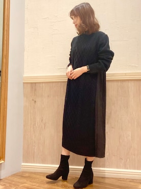 「ストレッチブーツ」｜naruさん（レディース・154cm・20代）の秋コーディネート