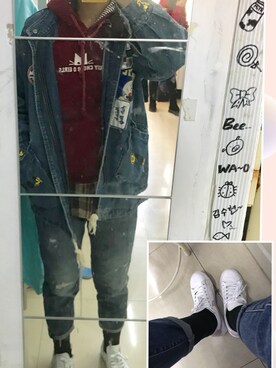 「school」｜「アイテム（ジャケット/アウター）」を使った、colaaaaa__さん（レディース・166cm）の秋コーディネート