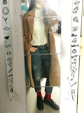 「school」｜「アイテム（ジャケット/アウター）」を使った、colaaaaa__さん（レディース・166cm）の秋コーディネート