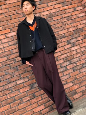 「Daniel Wellington」｜「アイテム（ブルゾン）」を使った、OFF'cさん（メンズ・165cm）の春コーディネート