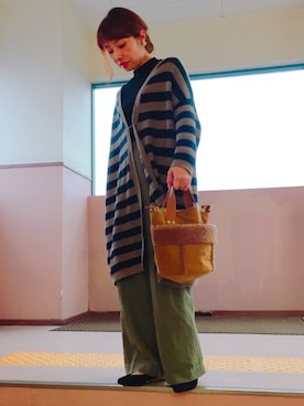 「カーキパンツ」｜のりたまママさん（レディース・153cm）の秋コーディネート